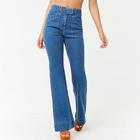 Forever 21 Denim - Forever 21 Ultra Flare/Wide Leg Blue Jeans. Womens size Medium.